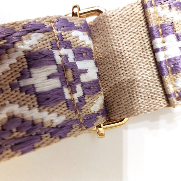 Guitar/purse strap - Purple, beige, and white - brand new! - Picture 4 of 5